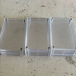 Clear Acrylic Card Protector Cases, set of 14 Used- Send an offer